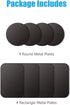 WixGear Metal Plates (8 Pack) with Adhesive for Magnetic Cradle-Less Mount - 4 Rectangle and 4 Round, Black