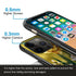 iPhone 11 Pro Max Case Compatible, Butterfly Golden Sunflower Pattern Design Hard PC Back Cover, Non-Slip TPU for Women