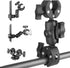 Super Clamp Double Camera Clamp, Double Mount Clamp Bracket Magic Arm with Ball Head for Light Stand, Photography