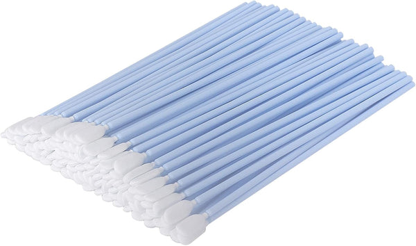 100 Pcs 6.3" Double Layer Polyester Cleaning Swab for Inkjet Printer, Camera Optical Lens Equipment (Blue)