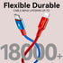 Multi Charging Cable 3.5A, 2Pack 6Ft 4 in 1 Fast Charger Cable Adapter with IP/Type C/Micro USB Ports