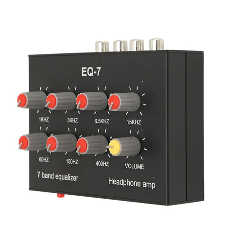 7 Band Sound Equalizer, Output Input, 12dB High Bass Adjustment, Two Channel