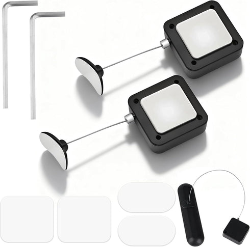 HINGTAI 2Pcs Retractable Remote Control Tether, Remote Control Leash Holder Kit Includes Adhesive