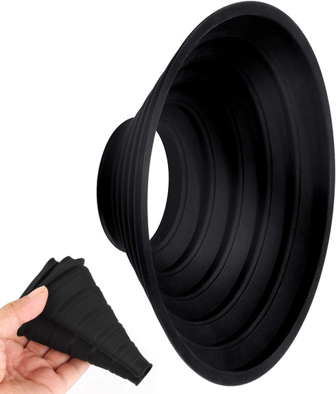 Lens Hood for Nikon Canon Pentax Sony, Anti-Glass Anti-Reflective Silicone Rubber Collapsible Hood (50mm)