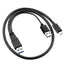 xiwai Type-C USB-C to USB 3.0 Male & USB 2.0 Dual Power Data Y Cable for Laptop & Hard Disk
