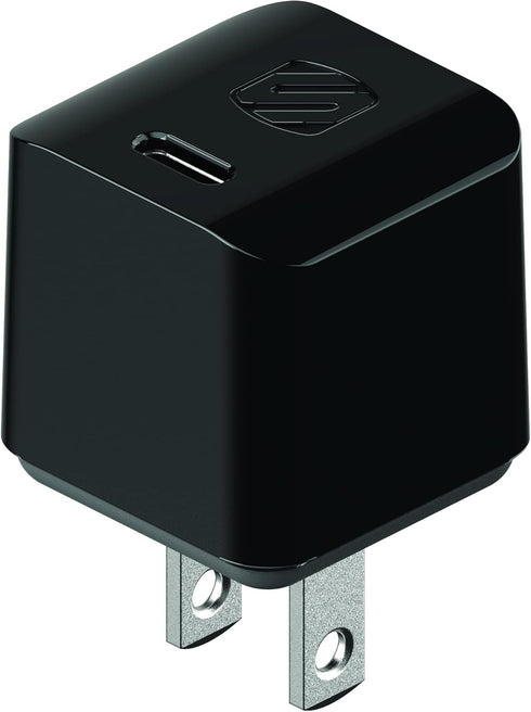 Scosche HPDC30M Powervolt 30W USB Type-C Wall Charger Compatible with Power Delivery 3.0, 2.0 and Standard USB-C Devices, Fast Charging, Black