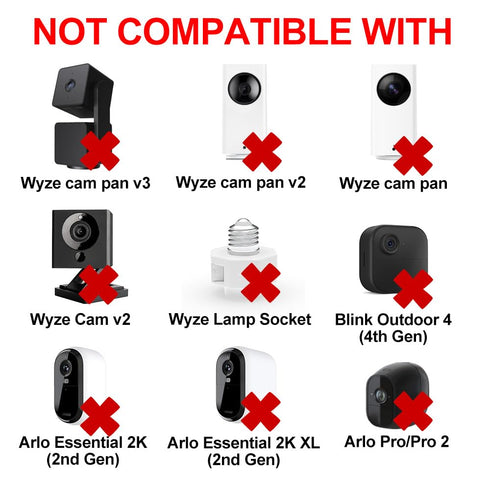 2Pack 20FT Power Extension Cable for Wyze Cam V3/V4/OG/V3 Pro, Blink, Arlo, Eufy, SimpliSafe, Charging Power Cord