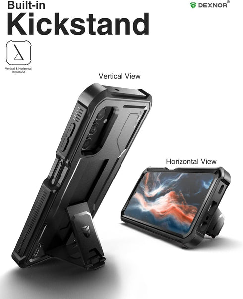 Dexnor Heavy Military Grade Case for Samsung Galaxy A13 5G, Shockproof Protective Cover with Built-in Screen Protector