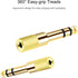 Updated Version 5-Pack Stereo Audio Adapter, 6.35mm (1/4 inch) Male to 3.5mm (1/8 inch) Female Headphone Jack