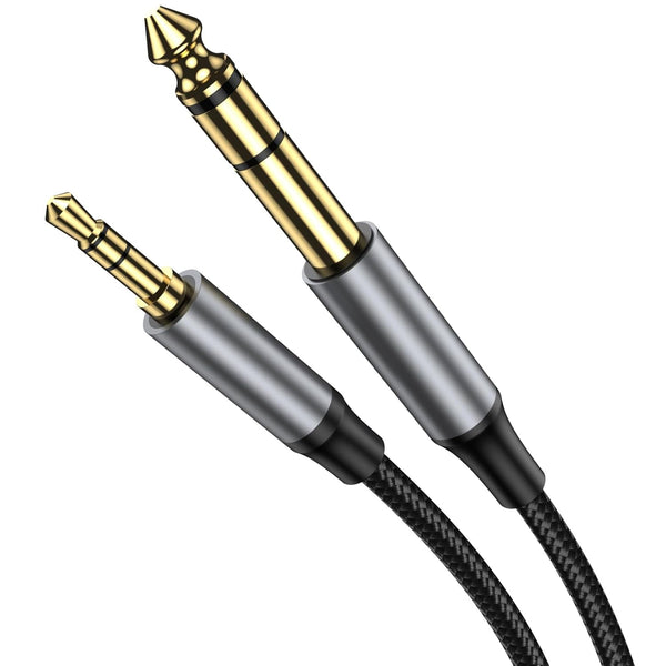 3.5mm to 6.35mm Stereo Audio Cable 3.3FT, 6.35 1/4" Male to 3.5
