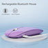 TENMOS M18 Bluetooth Mouse, USB C Rechargeable Wireless, Triple Mode (Dual Bluetooth+USB) - Purple