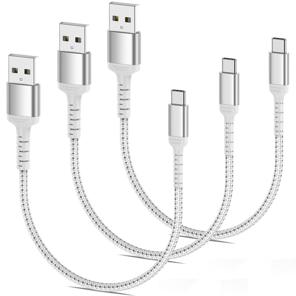 1.5FT USB C Cable for iPhone 15 Pro/Max, 3-Pack Braided USB A to USB C Cable Fast Charging Type C Cord for Samsung