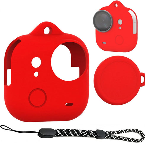Honlyn Silicone Protective Case for Insta360 GO UItra,Silicone Sleeve Cover with Lens Cap