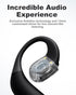 Open Ear Headphones, Bluetooth 5.3 Wireless Earbuds with Earhooks, 75 Hours Playtime, Fast Charging, Sweat Resistant, Digital Display Charging Case for Music, Game, Sport(Black)