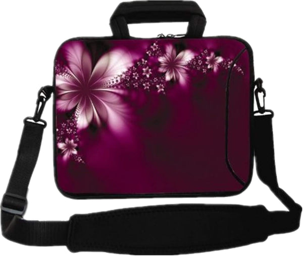 RICHEN 10 inches Messenger Bag Carrying Case Sleeve with Handle for 7 to 10-Inch Laptops/Notebook/ebooks (Flowers)