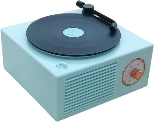 Old Fashioned Classic Style Bluetooth Speaker, Green Vinyl Record Player Style, Cute Look, Creative Gift for Girls