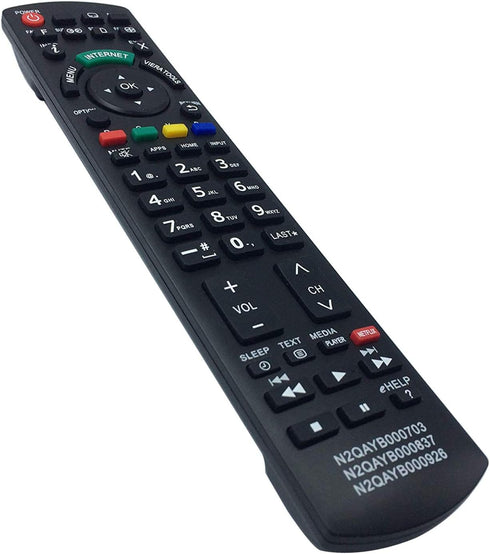 New N2QAYB000703 Replacement Remote Control for Panasonic Smart Viera LED HDTV Models