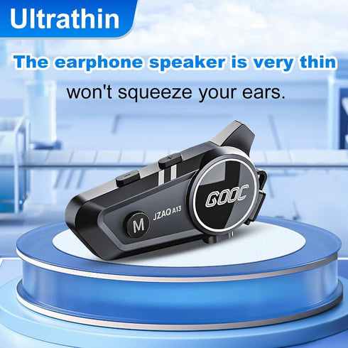 Motorcycle Helmet Bluetooth Headset, Noise Cancellation Speakers for 2 Riders, Communication Systems for Riding
