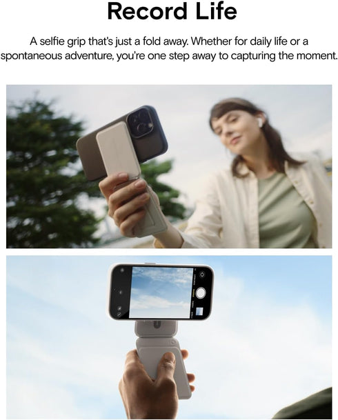 MOFT Phone Tripod Stand for iPhone 16/15/14/13/12 Series, Strong Magnets, Angle Adjustment, MagSafe Compatible, Seafoam