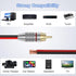 9.9FT RCA to Speaker Bare Wire Cable, Heavy 14 Gauge Speaker Bare Wire Cables to RCA Plug Adapter for Speakers