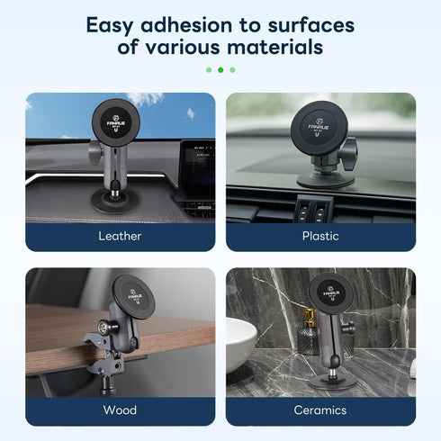 FANAUE Magnetic Car Mount for RAM Mount B Size Ball Head - Magnetic Phone Holder for 4.7-7.5" Smartphones