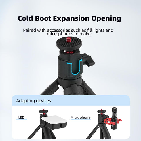 Hosann Century Stick,1/4" GO3, Action,Gopro,Pocket,Insta360 X2/3 Camera Tripod Stand Holder, Mini Tabletop Tripod