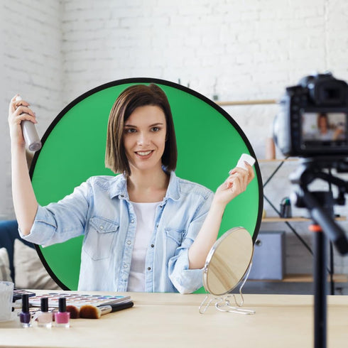 Kakalote 1 75cmonly PC Green Screen Background, Nylon Background Screen Portable Foldable Backdrop for Live Streaming