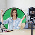 Kakalote 1 75cmonly PC Green Screen Background, Nylon Background Screen Portable Foldable Backdrop for Live Streaming
