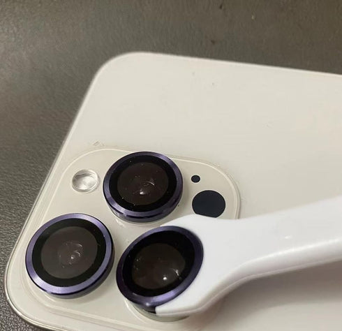 Selfdefine 2 Pack Camera Lens Protector Removal Tool for iPhone Glass Lens Alloy Ring Cover Easy Peel Off Remover Cell