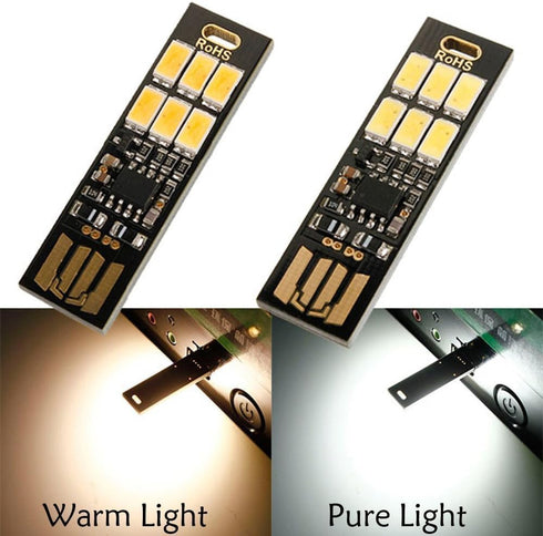5pcs 6 Dimming Qty:5 Yitee LED Circuit Boards USB Light Keychain Super Bright LEDs Mini USB Light Lamp with Smart Touch