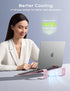 JCZT 10-17'' Aluminum Laptop Stand, Notebook Stand with Wrist Rest, Ergonomic Detachable Laptop Mount, Computer Stand