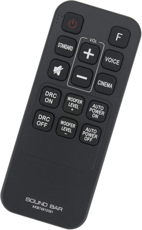 AKB74815301 Replacement Sound Bar Remote Control - Compatible with LG Soundbar Models S45A1-D, S55A3-D, and more