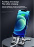 Aluminum Alloy Foldable Phone Stand, Portable Adjustable Height Cell Phone Holder Cradle Dock for Most Phones