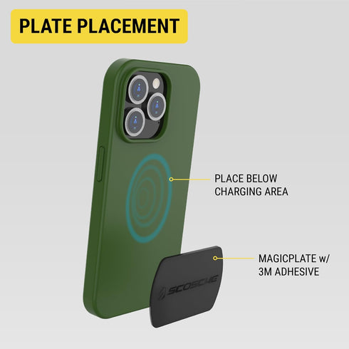 Scosche MPLT54T-2PKBP0 MagicMount Replacement Plate Kit, Metal Plates for Magnetic Car Phone Mount, Pack of 2