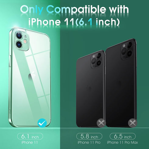 Supdeal Crystal Clear Case for iPhone 11, Transparent Shockproof Soft Silicone Slim Cover, Military Grade Drop Tested,