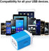 Sicodo USB Wall Charger, 2-Pack Universal 3.1A Quick Wall Plug Charger Cubes for iPhone and Samsung