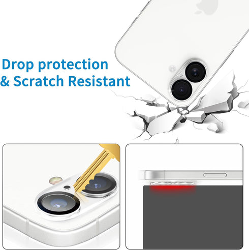Dengduoduo 3 Pack 17, 9H Camera Lens Protector for iPhone Tempered Glass, Ultra HD, Hardness, Anti-Scratch, Case