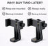 Acuvar Set 1/4 (2-Pack) Dual-Mount Smartphone Tripod Adapter Vertical & Horizontal Phone Holder with Screw, Adjustable