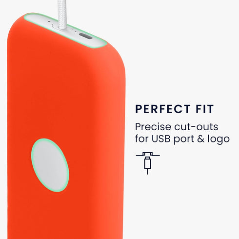 kwmobile Case for Apple Vision Pro Battery Case, Silicone Holder Protective Cover in Orange
