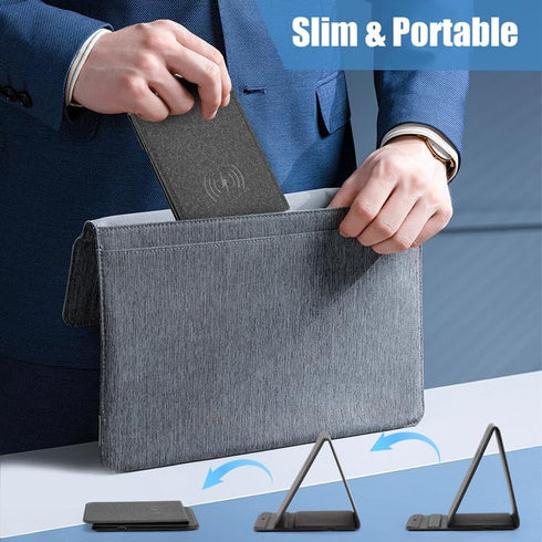 Portable Phone Holder Wireless Charger Foldable 15W Fast Mini Charging Compatible with iPhone 15 14 13 12 Pro XS 8 Plus