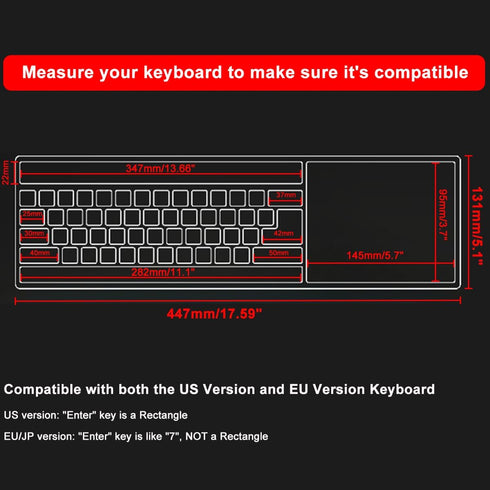 (2 Pack) Universal Clear Anti-Dust Keyboard Skin Protector Cover for 104/107 Keys Standard Desktop Keyboard
