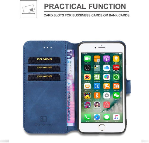 UEEBAI Case for iPhone SE 2022/7/8/SE 2020, Luxury PU Leather Wallet Flip Cover with Card Slots and Magnetic Stand