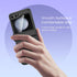 Maxdara Black Case for Samsung Galaxy Z Flip 5 5G, Hinge Protection, Built-in Glass Screen Protector, Shockproof