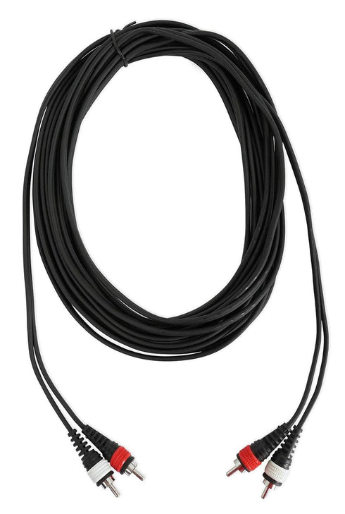 Rockville RCDR25B 25 Ft Dual RCA to Dual RCA Cable, 100% Copper,