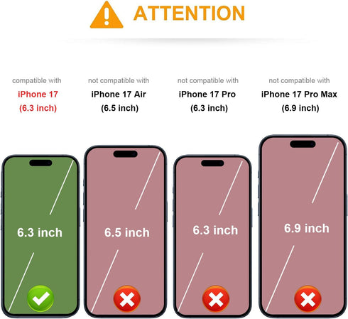 KIHUWEY 17 6.3 Inch for iPhone Case Wallet Compatible with MagSafe Wireless Charging, Credit Card Holder, RFID Flip