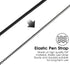6PCS Black Retractable Spring Coil Strap Pen Leash, Plastic Elastic Pencil Chain Tether Lanyard for Touchscreen Pens