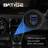 BATIGE Alloy Dual Port USB 3.0 Car Dashboard Flush Mount Cable, Male to Female with LED Indicator, 1ft