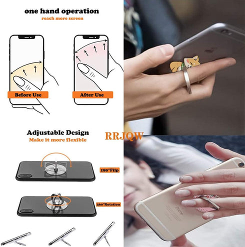 Phone Ring Holder Stand, Cartoon Kitty 360 Rotation Finger Grip for Cellphones, Smartphones and Tablets