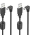 18AWG Charging Cable for Garmin GPS (6.5Ft 2Pcs) Thicker Power Cord, 90 Degree Shielding Mini USB Charger Cable for