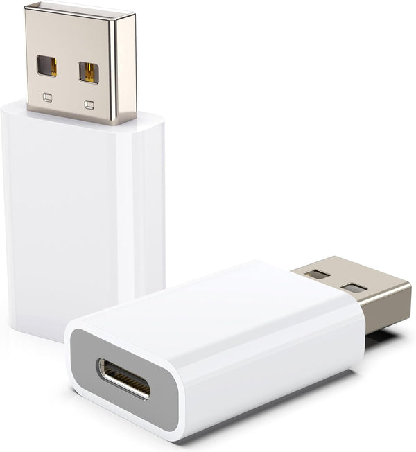 USB to USB C Adapter USB-C Female to USB Male Compatible with Apple MagSafe Watch 7/8/9/SE, iPhone 15, iPad, Galaxy